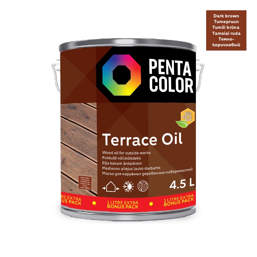 OIL FOR LARCH DECKING T.BROWN 3.5+1L