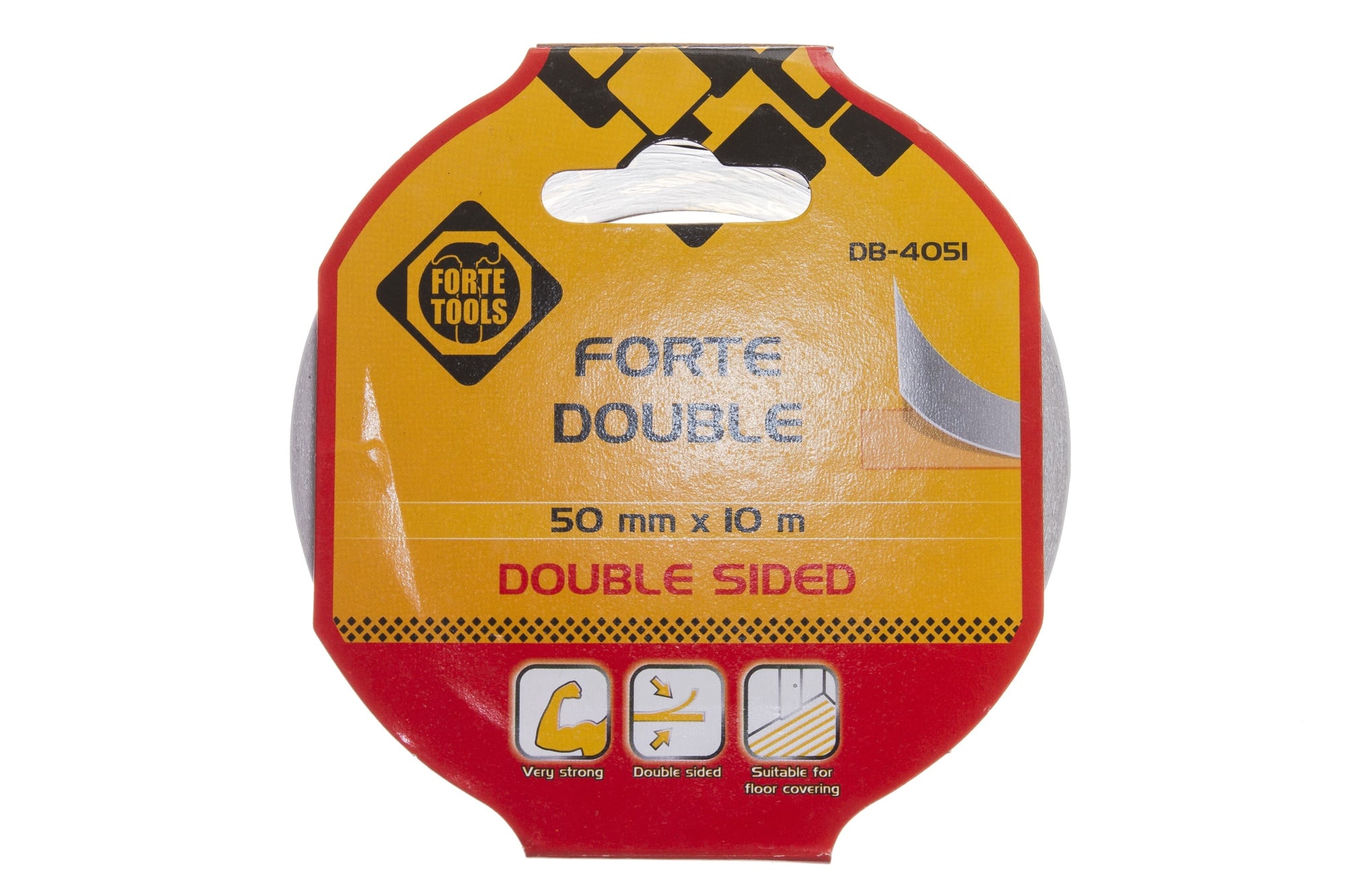 КЛЕЙКАЯ ЛЕНТА FORTE ДВУСТОРОННЯЯ 10MX50MM