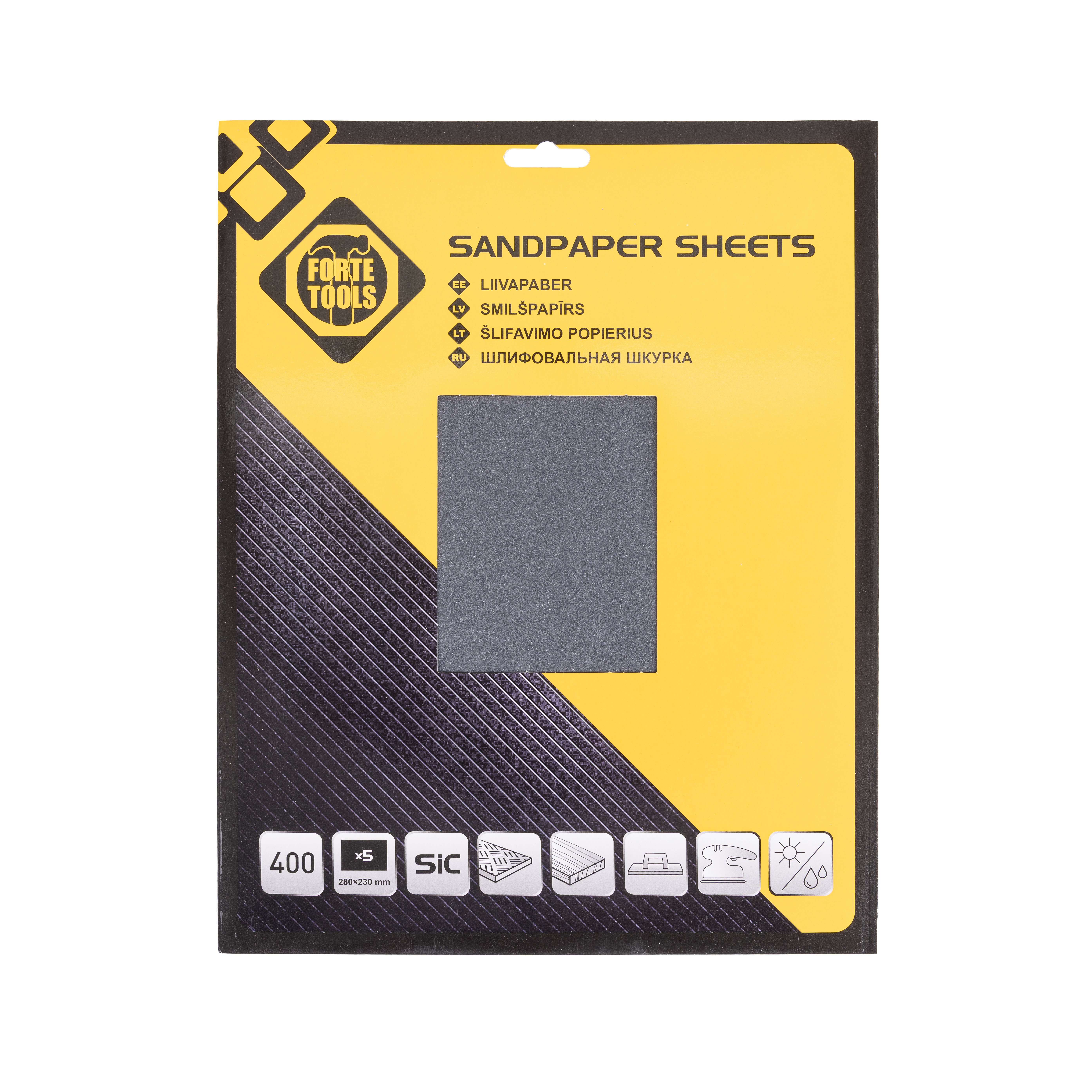 SANDPAPER FOR METAL NR400 230X280 5PCS