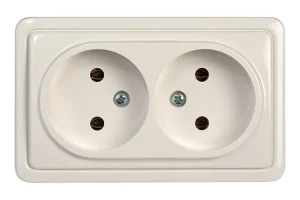 WALL SOCKET VILMA SL250 V/A 1+1 WHITE