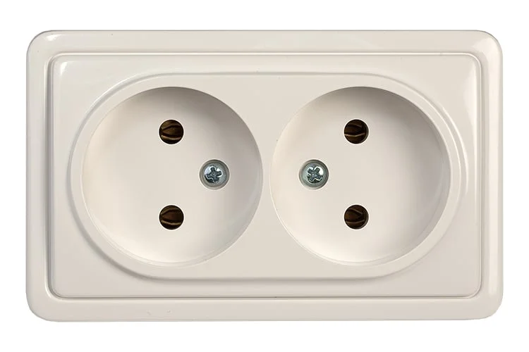 WALL SOCKET VILMA SL250 V/A 1+1 WHITE