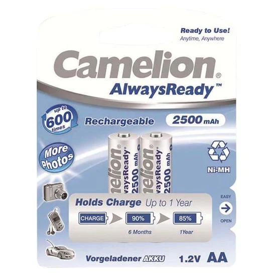 BATERIJAS LĀD. CAMELION AA 2500MAH B2