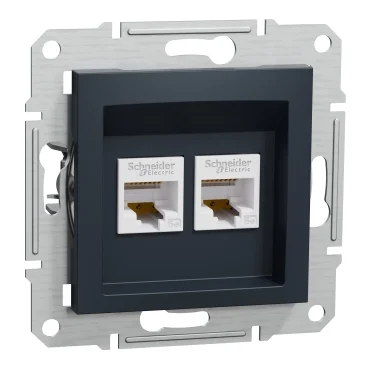 DATA SOCKET ASPHORA 2XRJ45 ANTHRACITE
