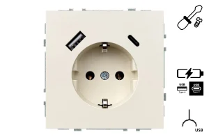 SOCKET+USB A+C IUK-3-01.M/SM MODERN SMIL