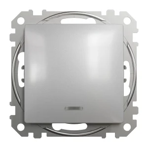 SWITCH SEDNA BLUE LED INDICATOR ALUMINUM
