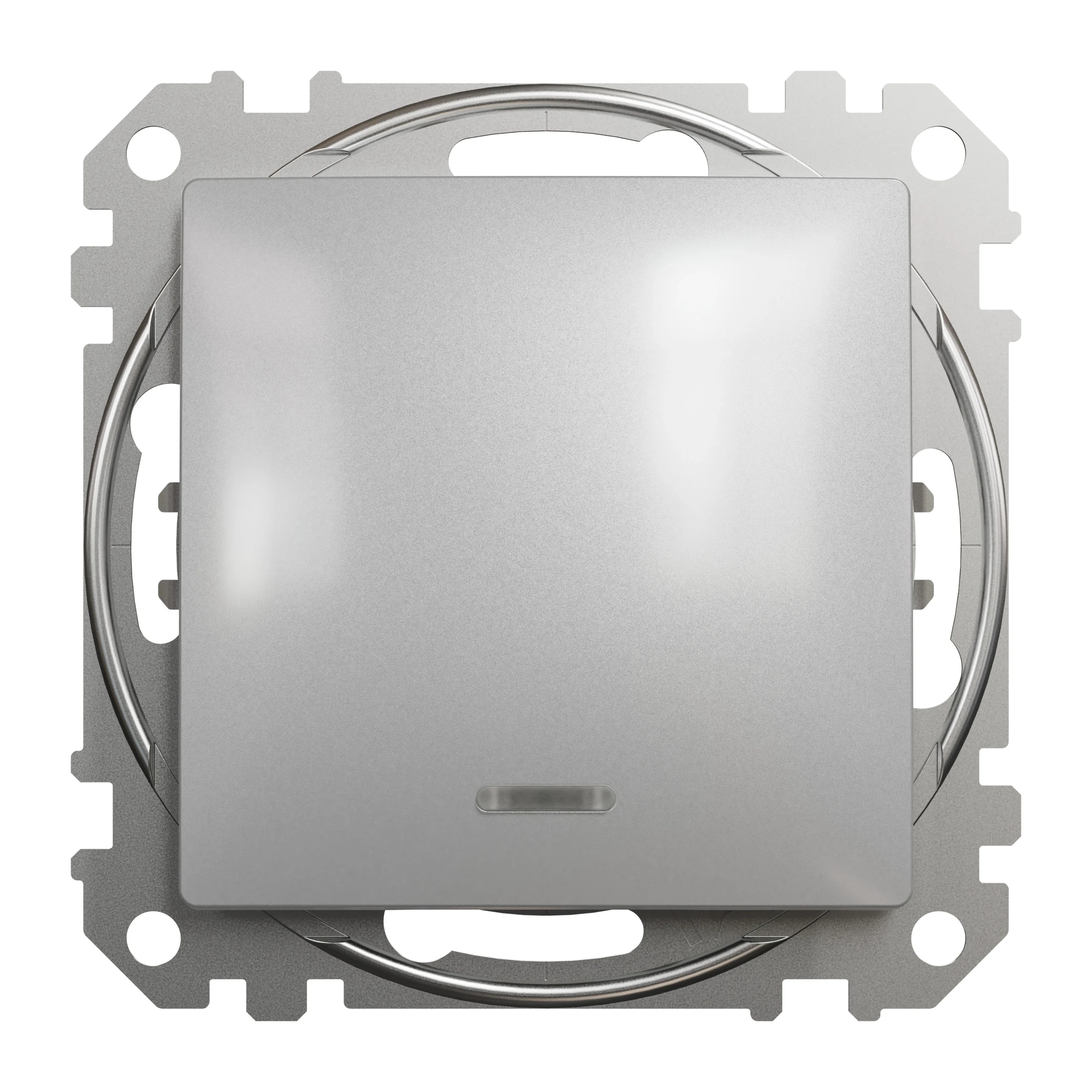 SWITCH SEDNA BLUE LED INDICATOR ALUMINUM