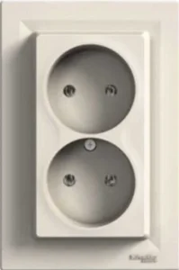 SCHNEIDER ASFORA 1+1 CREAM SOCKET
