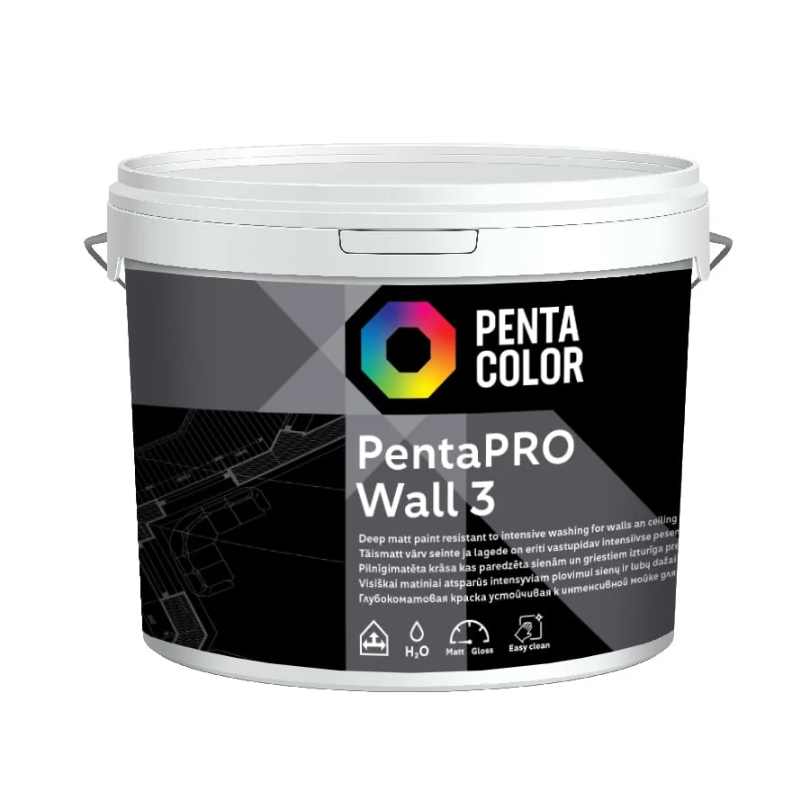 KRĀSA PENTACOLOR PENTAPRO MAT BALTA 5L