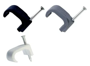 NC6X10 GRAY CABLE CLIPS 100PCS