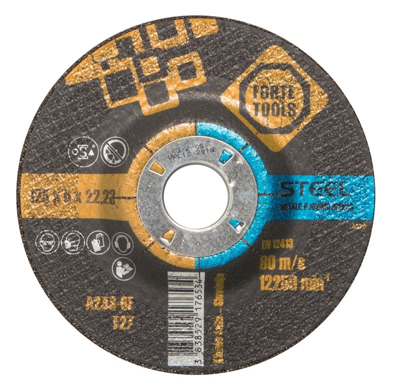 ШЛИФОВАЛЬНЫЙ ДИСК 125X6.5X22,23ММ FORTE TOOLS