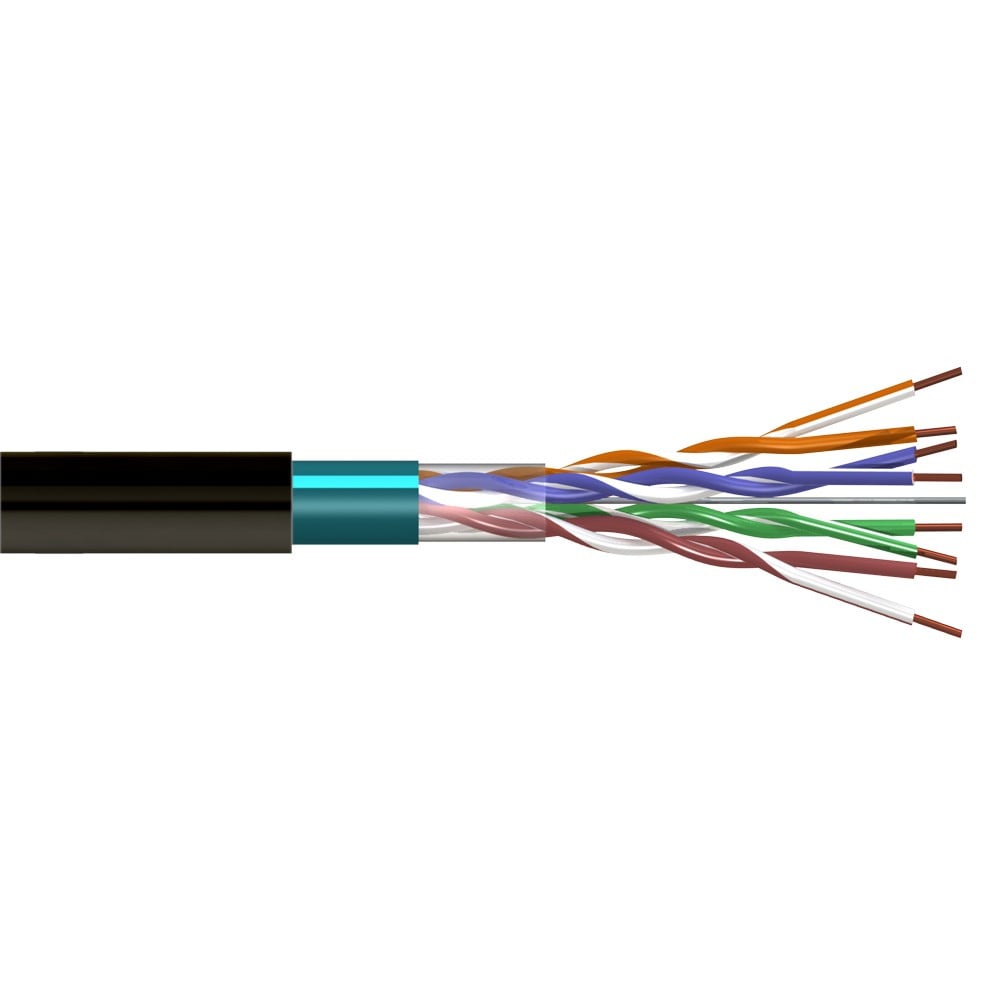 CABLE FTP/STP 4X2X0.5 5E CAT BLACK (305