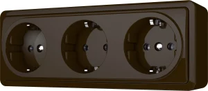 SOCKET 3 PLACES SL+250 BROWN
