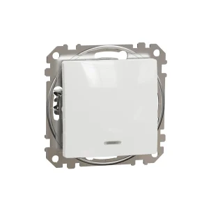 SWITCH SEDNA BLUE LED INDICATOR WHITE
