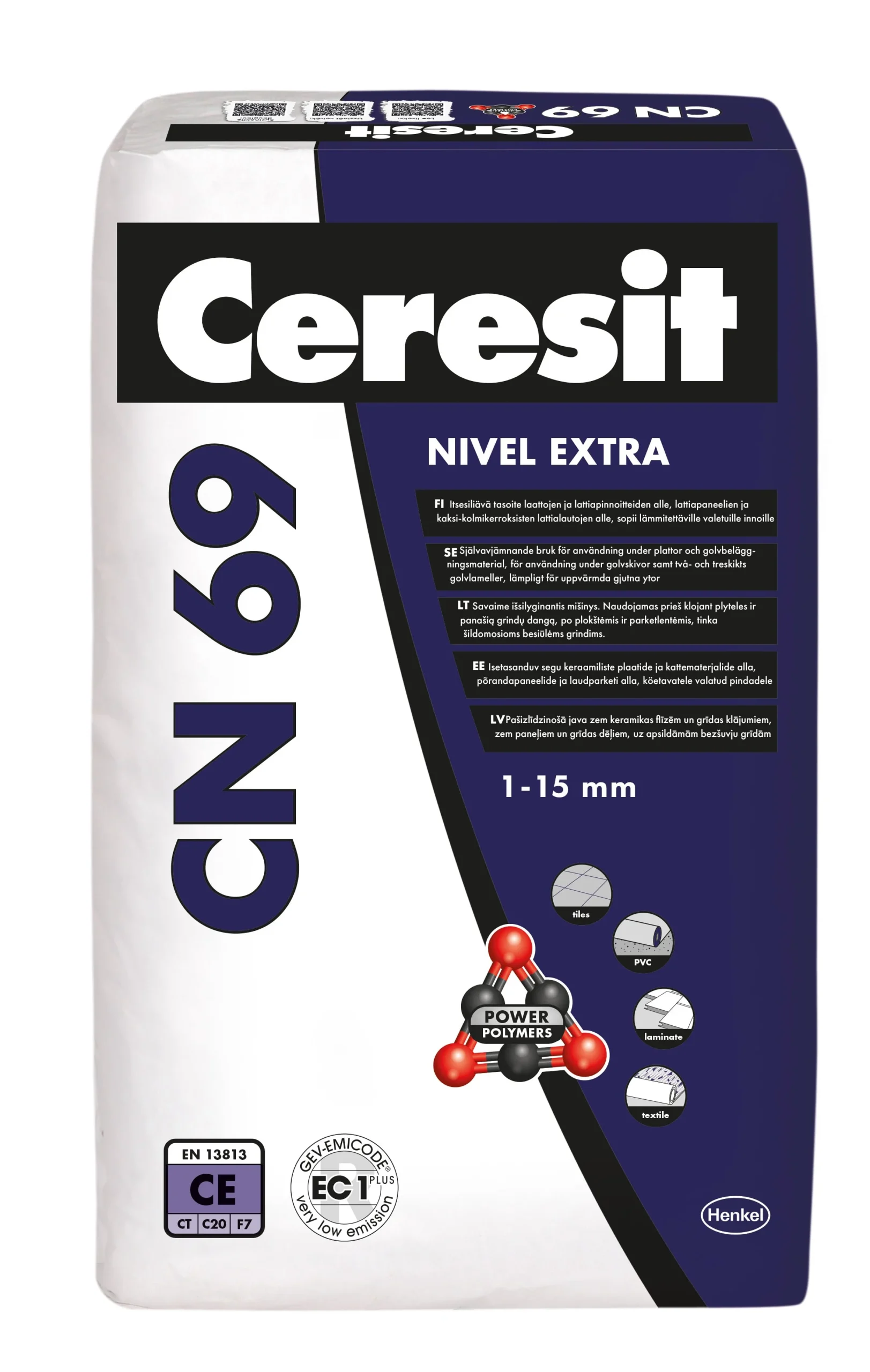 LĪDZINĀTĀJS CERESIT CN69 1-15MM 25KG