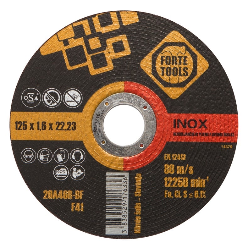 CUTTING DISCS 125X1.6X22.23MM FORTE