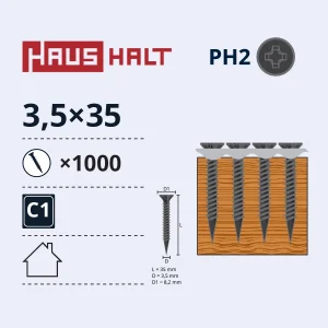 WOOD SCREWS IN TAPE 3.5X35 KOK 1000PCS