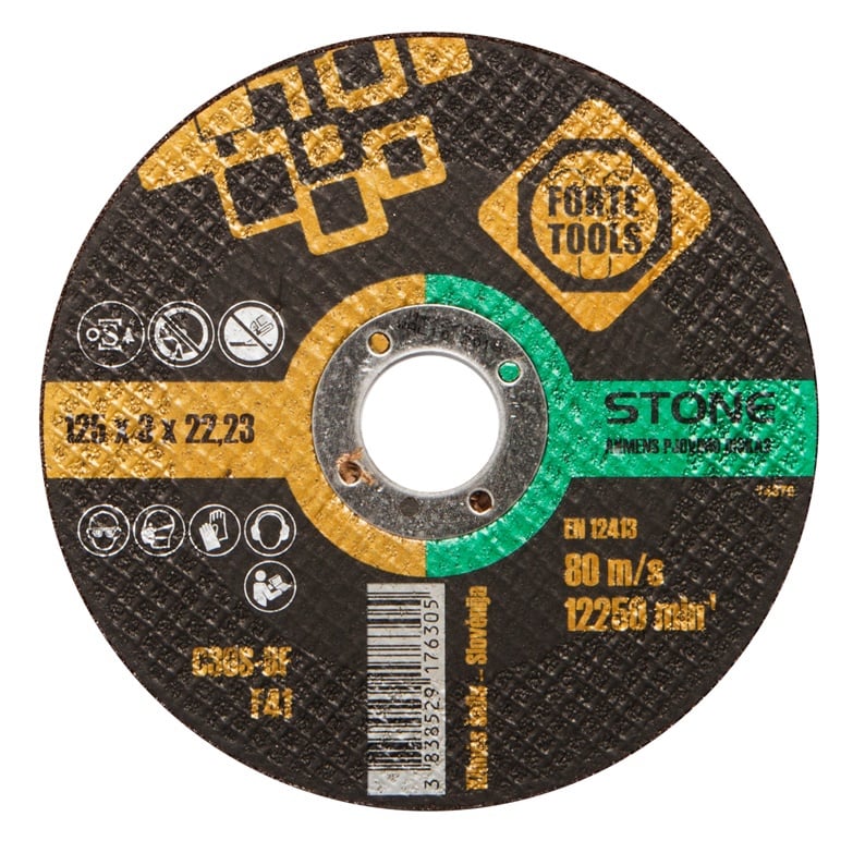 CUTTING DISCS FOR STONE 125X3.0X22.23