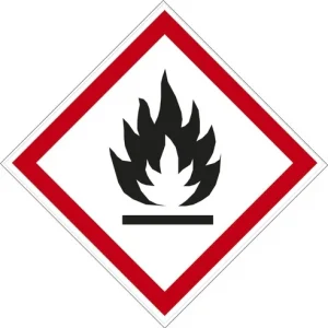 LABEL FLAMMABLE MATERIAL, FIRE-RESISTANT ROOM