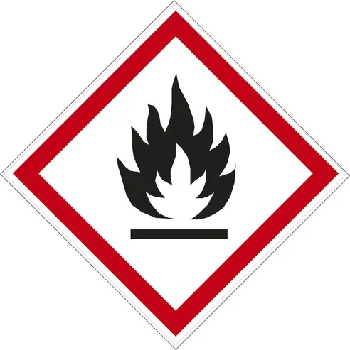 LABEL FLAMMABLE MATERIAL, FIRE-RESISTANT ROOM