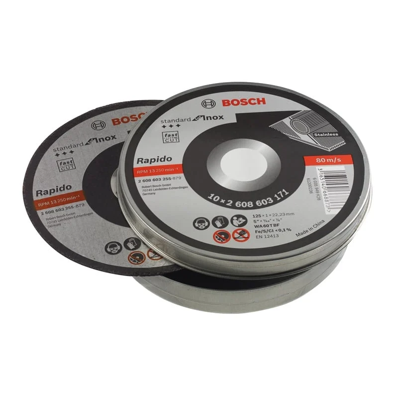 CUTTING DISCS INOX 10X125X1MM 10PCS