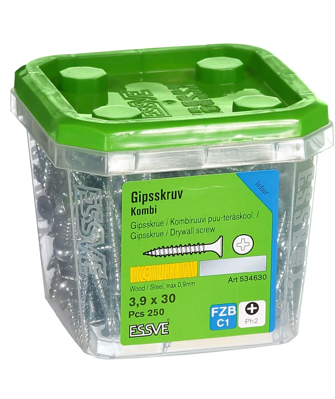 SKRŪVE REĢ. KOMBI 3,9X30 ESSVE FZB 250GB