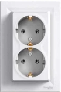 SCHNEIDER ASFORA 1+1 Z/K WHITE SOCKET