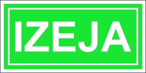 EVACUATION EXIT SIGN 20X10 LNI20