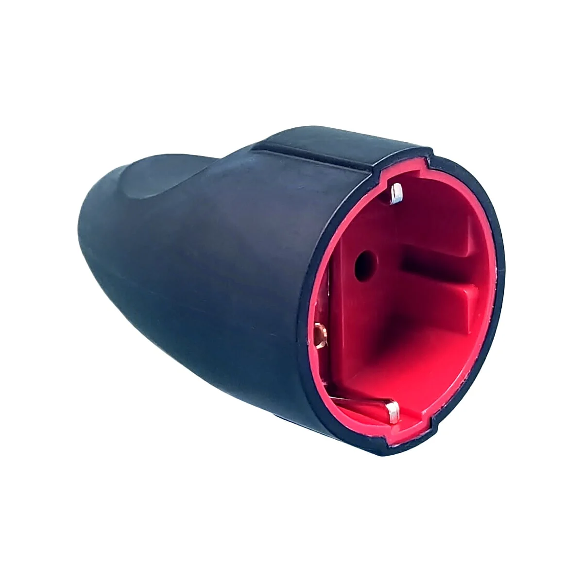 SOCKET WITH GROUND. BLACK