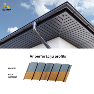 Metāla sofīti BudMat ar perforāciju 0.5mm (1,518m2) 3m