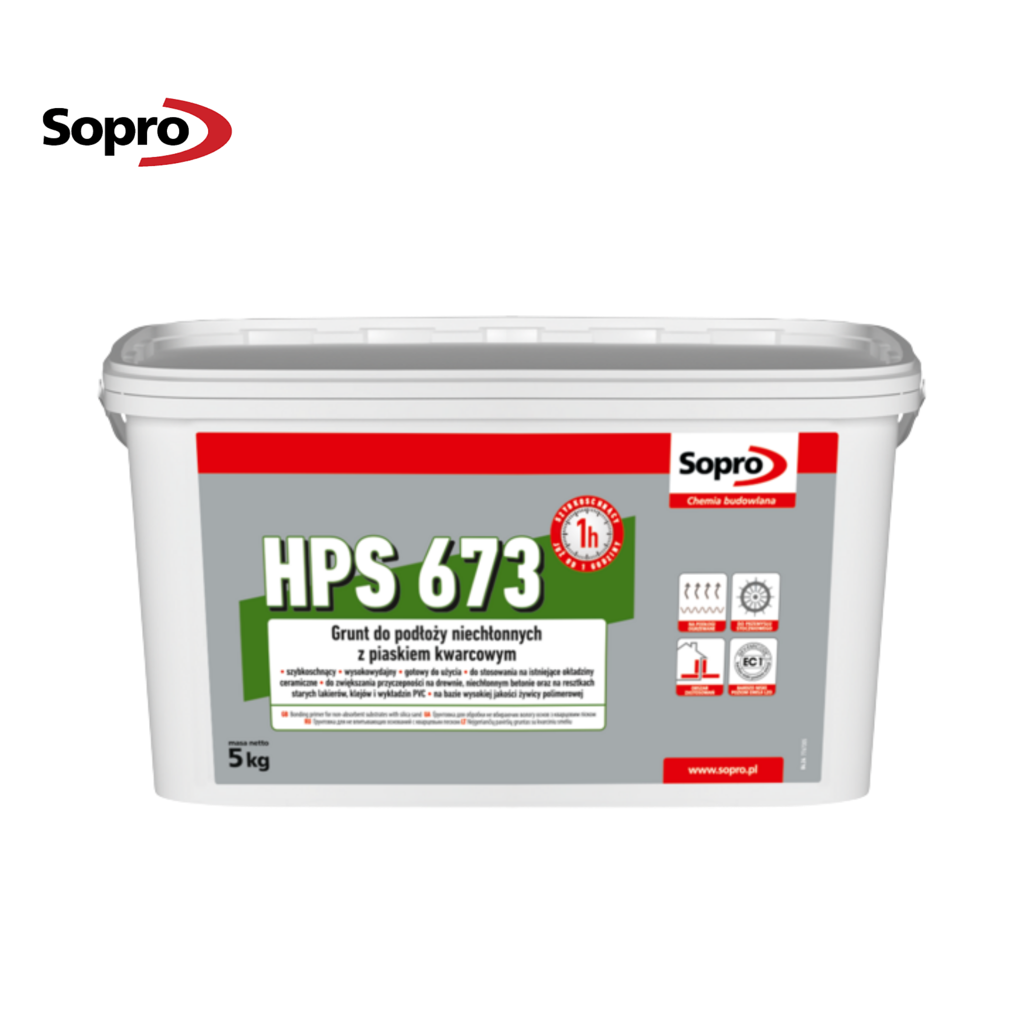 Sopro HPS 673 - grunts neuzsūcošām virsmām 5kg